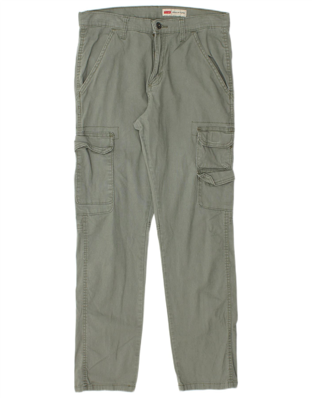 WRANGLER Pantalones cargo cónicos de corte regular para hombre W29 L30 Algodón verde