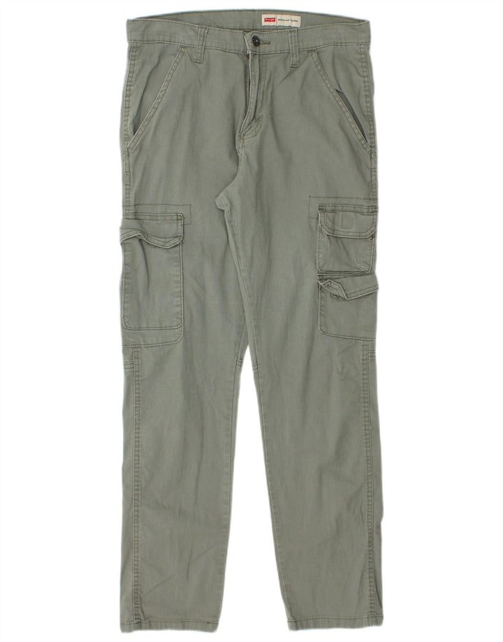 WRANGLER Pantalones cargo cónicos de corte regular para hombre W29 L30 Algodón verde
