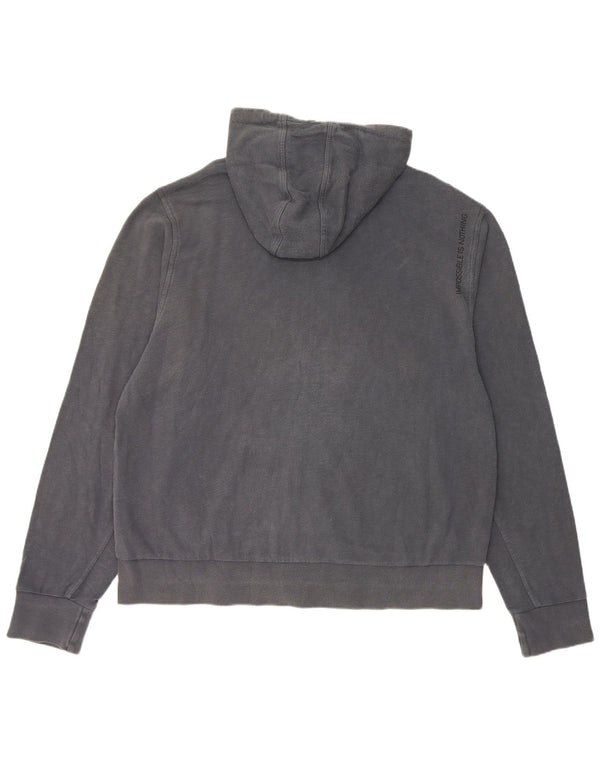 Adidas - Sudadera con capucha para hombre con cremallera gráfica, talla 2XL, algodón azul marino