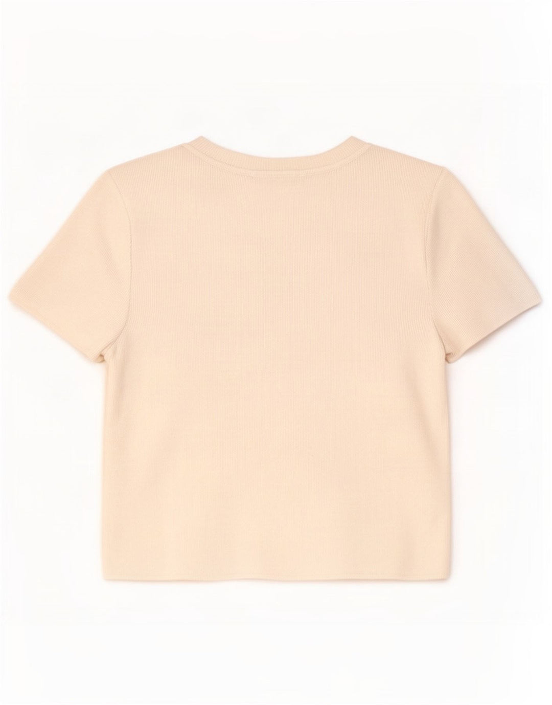 Zara Mujer Crop Camiseta Top UK 12 Medium White Viscosa