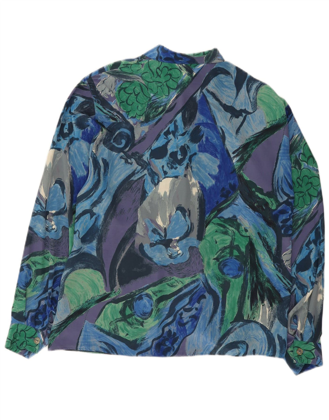 Vintage mujer camisa Reino Unido 18 XL multicolor floral
