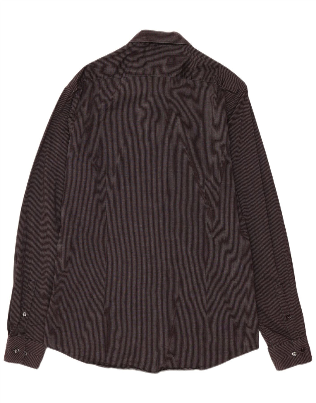 Camisa Calvin Klein Slim Fit para hombre talla 39 15 1/2 gris medio a rayas