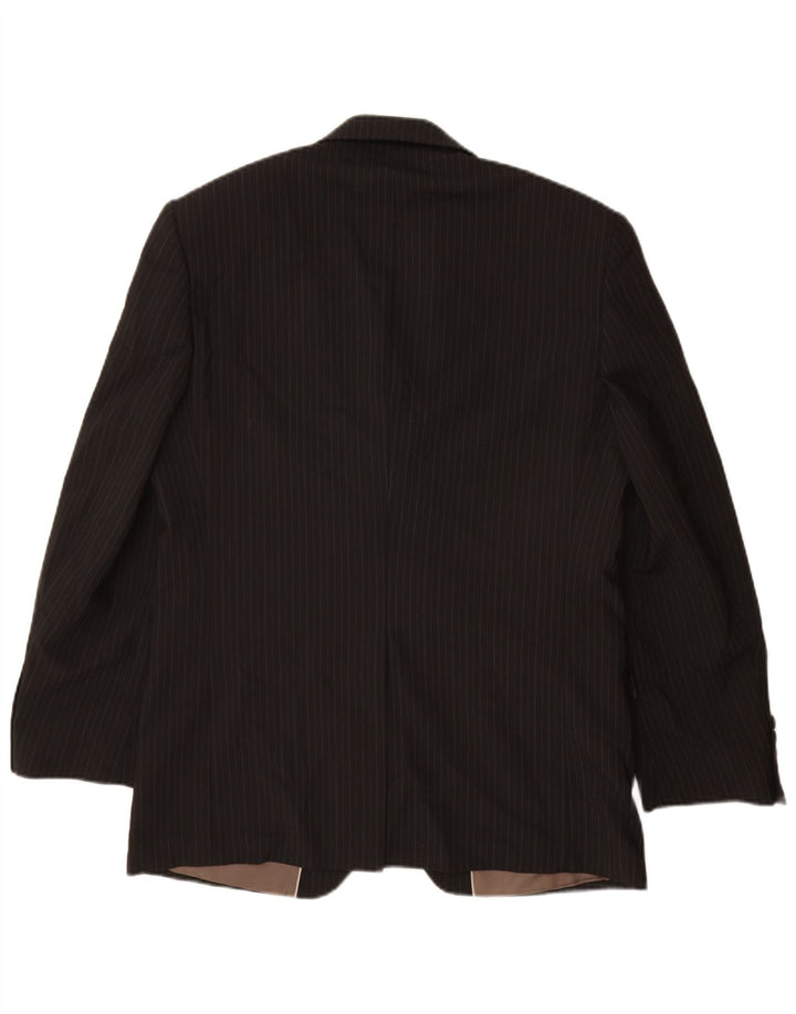 Marks & Spencer Chaqueta tipo blazer de 3 botones para hombre UK 38 Medium Black Pinstripe