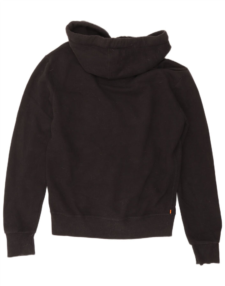 SUPERDRY Suéter con capucha y cremallera para hombre Algodón negro mediano