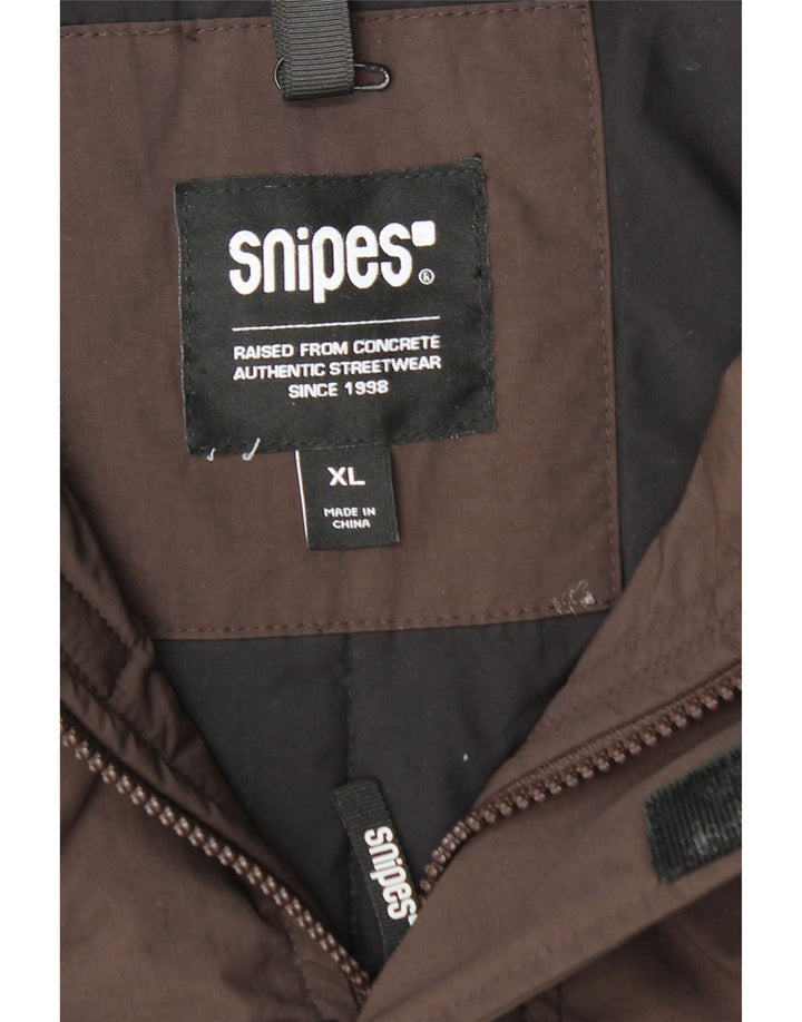 SNIPES Chaqueta anorak con capucha para hombre UK 42 XL Marrón Poliamida