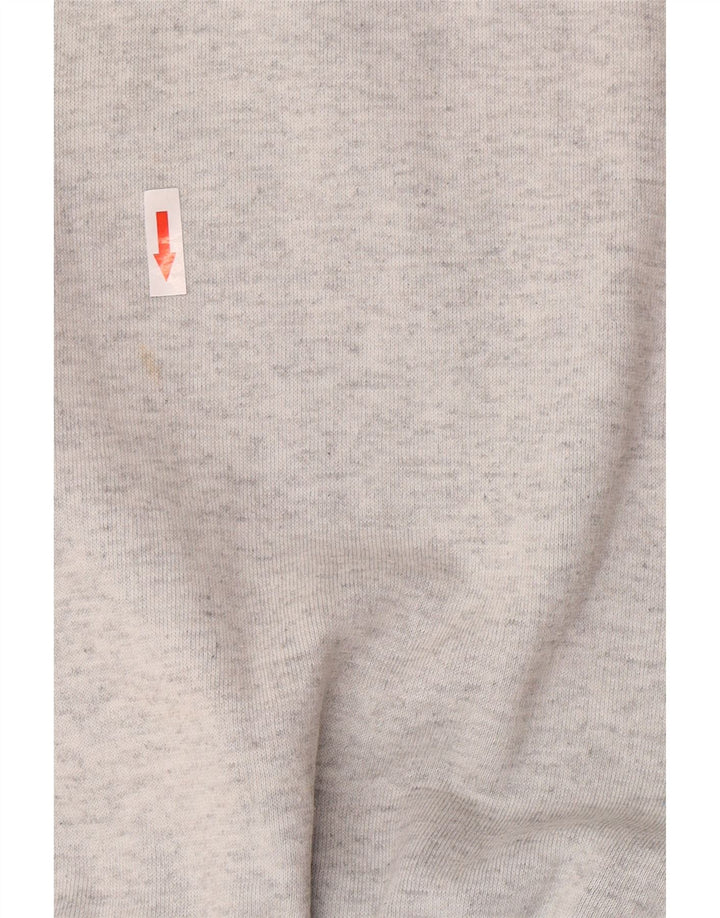 Asics Hombre Graphic Zip Neck Sudadera Jumper Grande Gris
