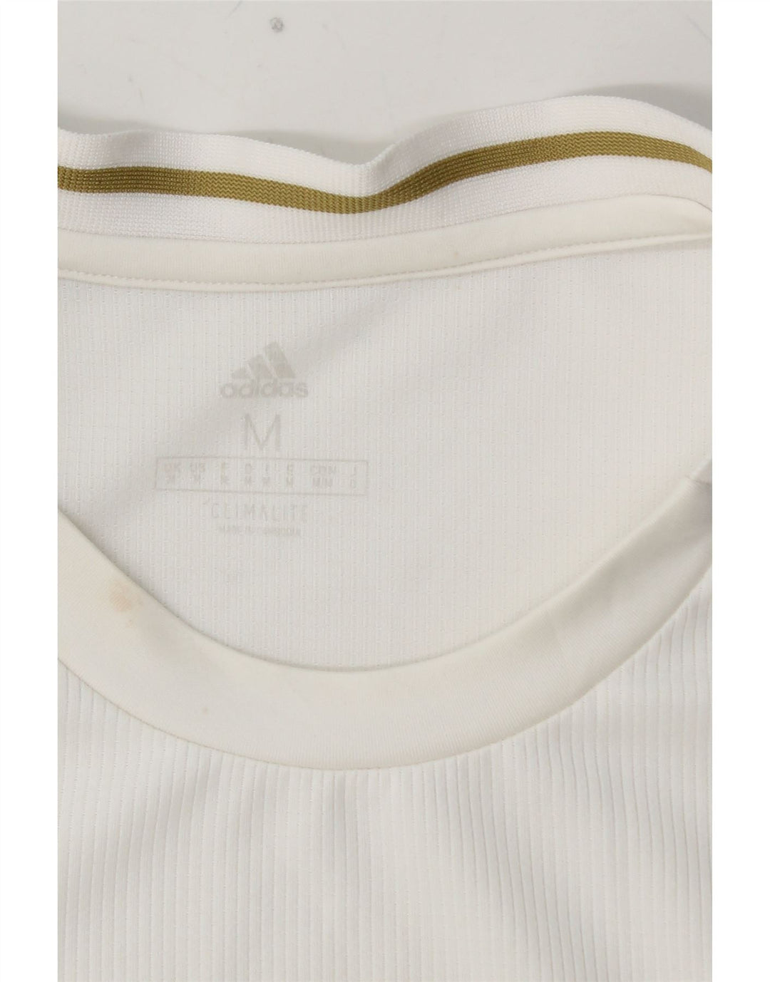 ADIDAS Hombres Real Madrid Graphic Camiseta Top Medio Blanco Poliéster