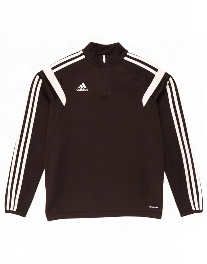 Adidas Chicos Climacool Zip Neck Jersey Chándal Top 11-12 años Negro