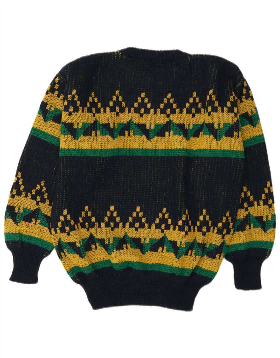 Rodes Jersey De Cuello Redondo Para Hombre Suéter Medio Azul Marino Geométrico Acrílico