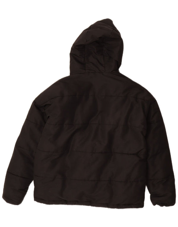 Ellesse Womens Oversized Hooded Padded Jacket UK 8 Small Black Polyester