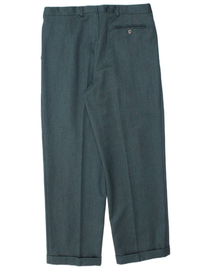 ANGELICO Traje de 2 piezas con doble botonadura para hombre IT 50 Large W34 L30 Verde