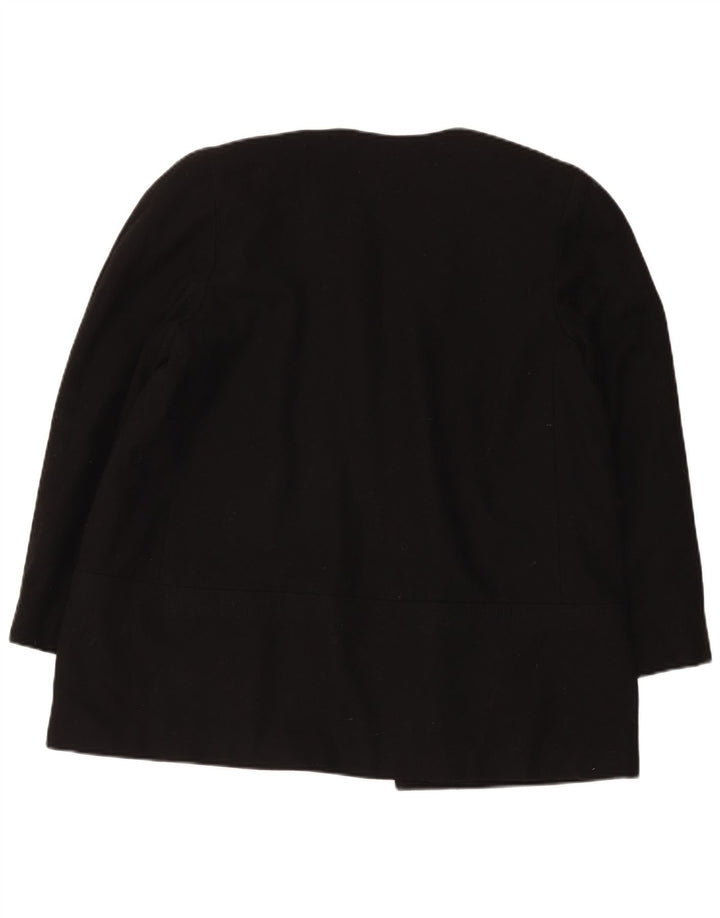 Luisa Spagnoli Chaqueta tipo blazer abierta para mujer UK 40 Mediana Lana Negra