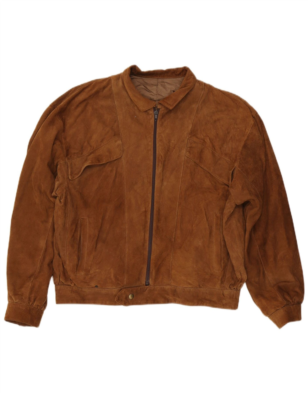 Chaqueta de ante vintage para hombre IT 48 Marrón medio