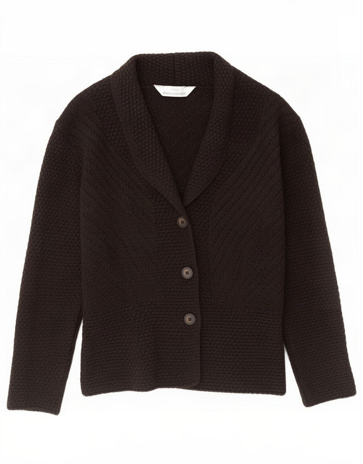 Marks & Spencer - Cárdigan para mujer, talla 40, lana marrón medio