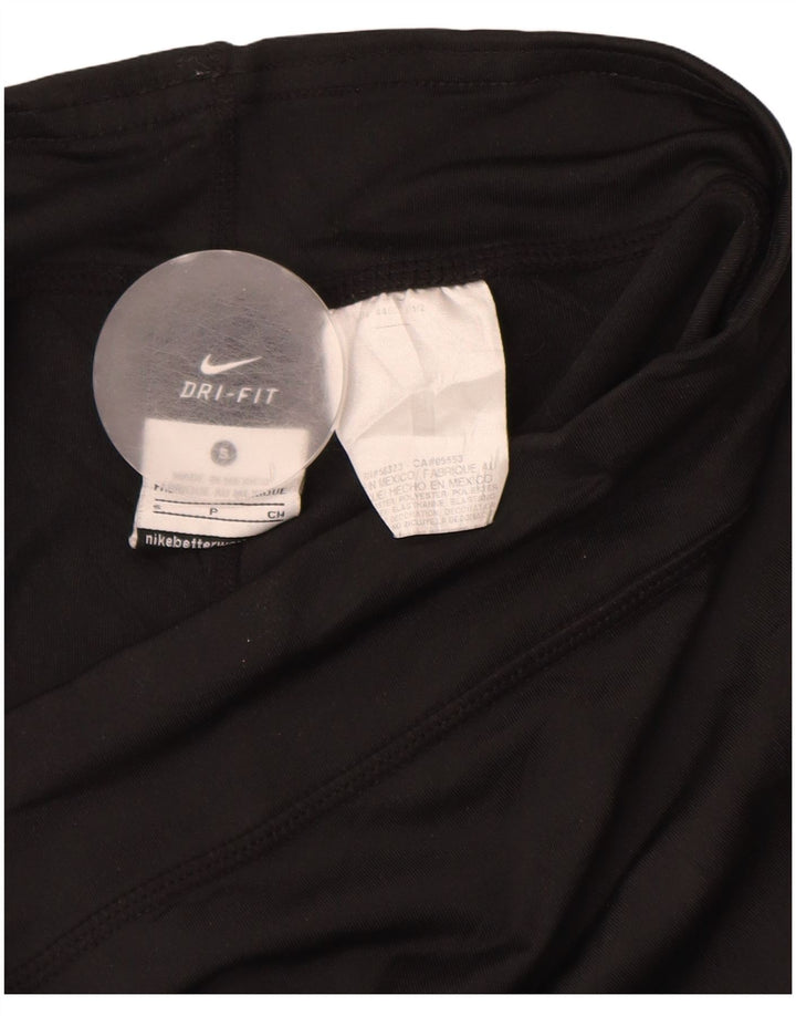 NIKE Pantalones cortos deportivos Dri Fit para mujer UK 10 Small Poliéster negro