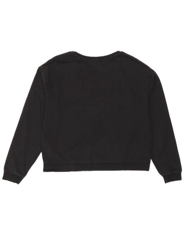 Guess Sudadera gráfica para mujer Jumper UK 8 Small Algodón negro