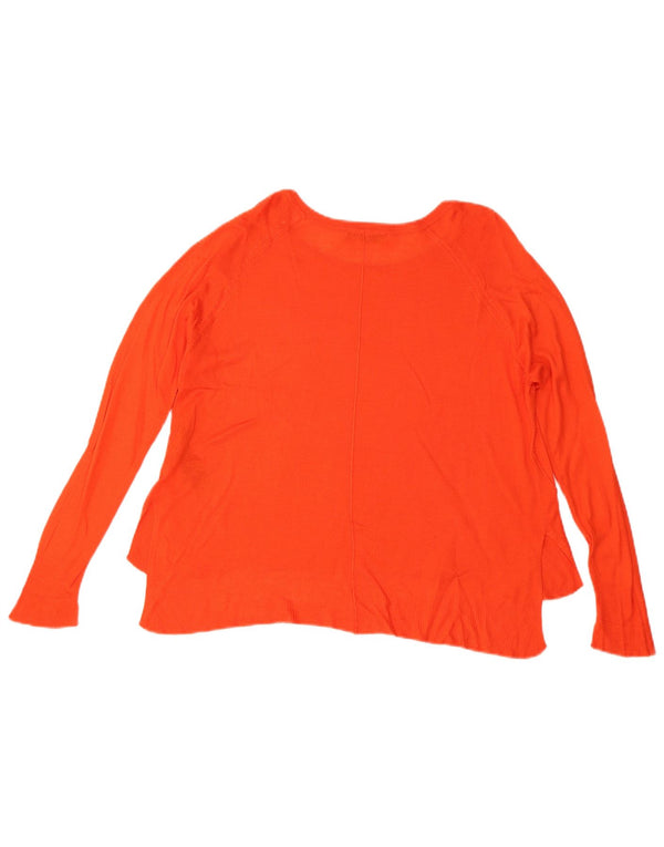 Zara - Jersey con cuello barco para mujer, talla 40, viscosa naranja mediana