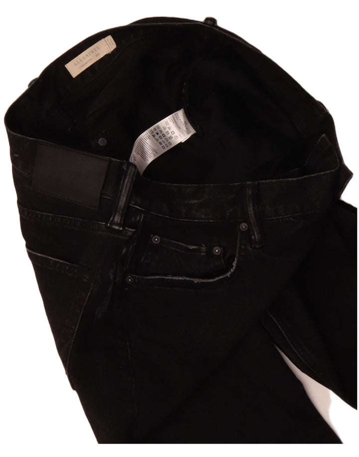 ALL SAINTS Jeans recortados tipo cigarrillo para hombre W33 L24 Algodón negro
