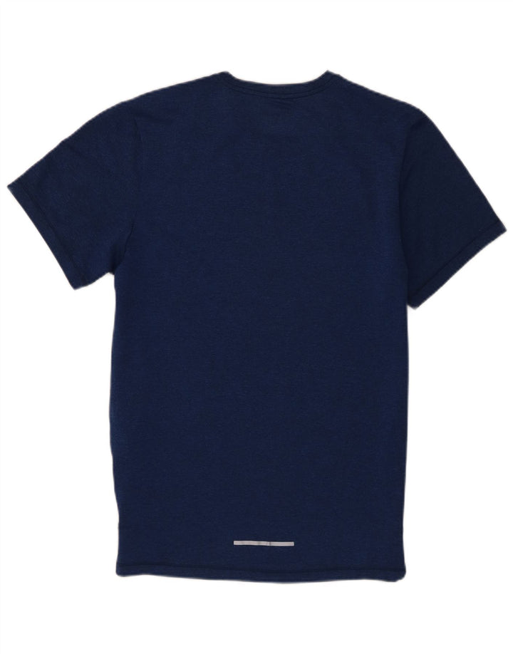 Camiseta Nike Dri Fit para hombre Top pequeño poliéster geométrico azul marino