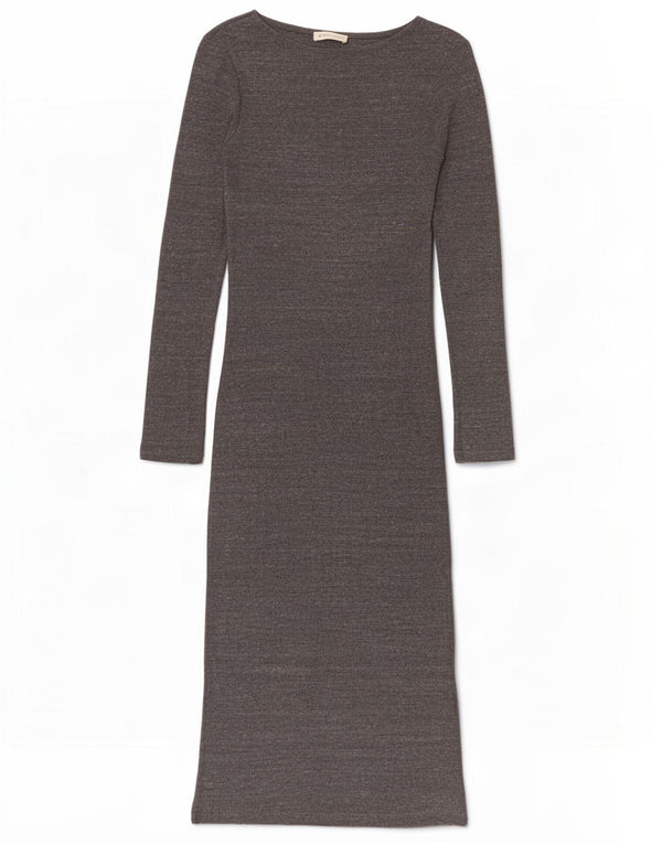 Whistles Vestido ajustado de manga larga para mujer UK 10 Pequeño poliéster gris