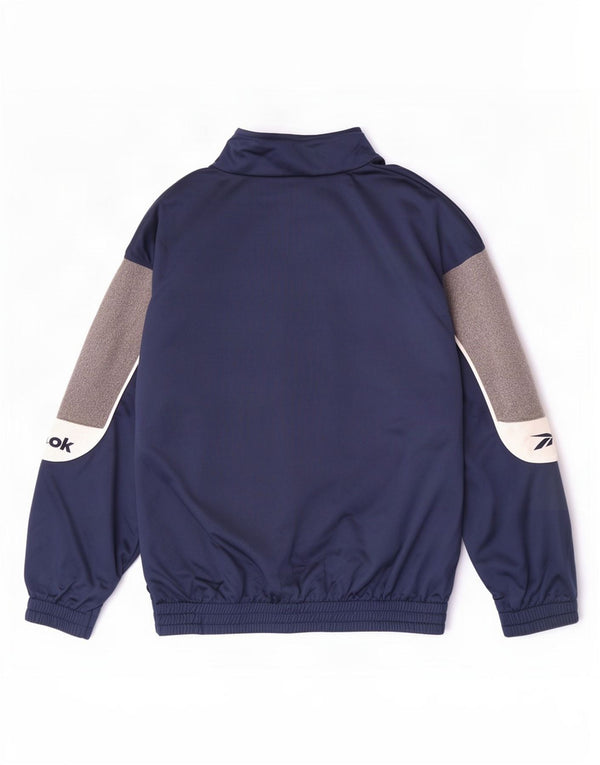 Reebok - Chaqueta de chándal con gráfico para hombre, talla pequeña, color azul marino
