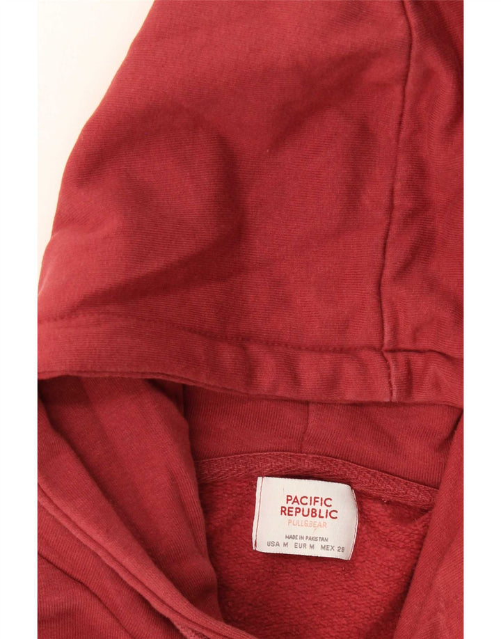 Pull & Bear Jersey con capucha y gráfico de corte extragrande para mujer Reino Unido 44 Mediano Rojo