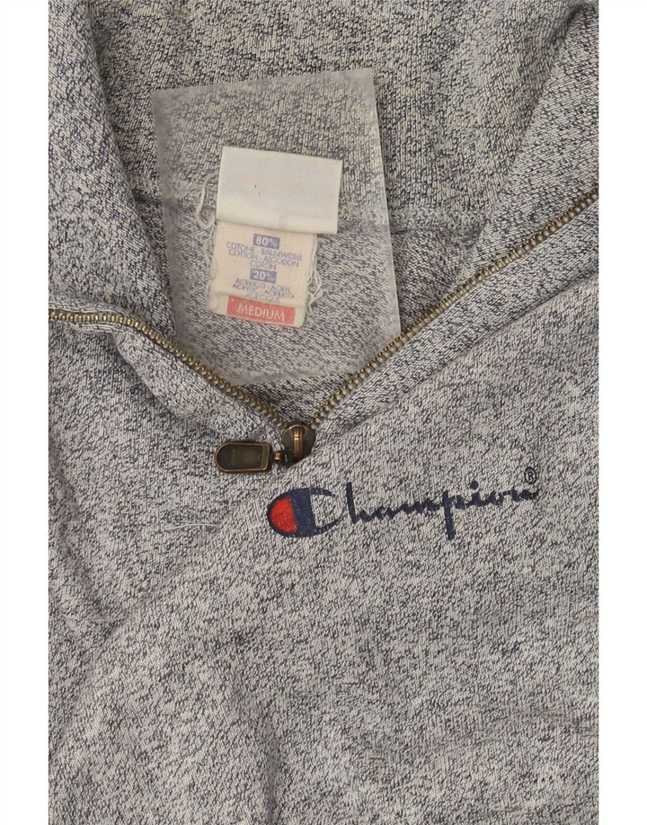 Champion Sudadera Con Cuello Y Cremallera Jumper De Algodón Moteado Gris Medio