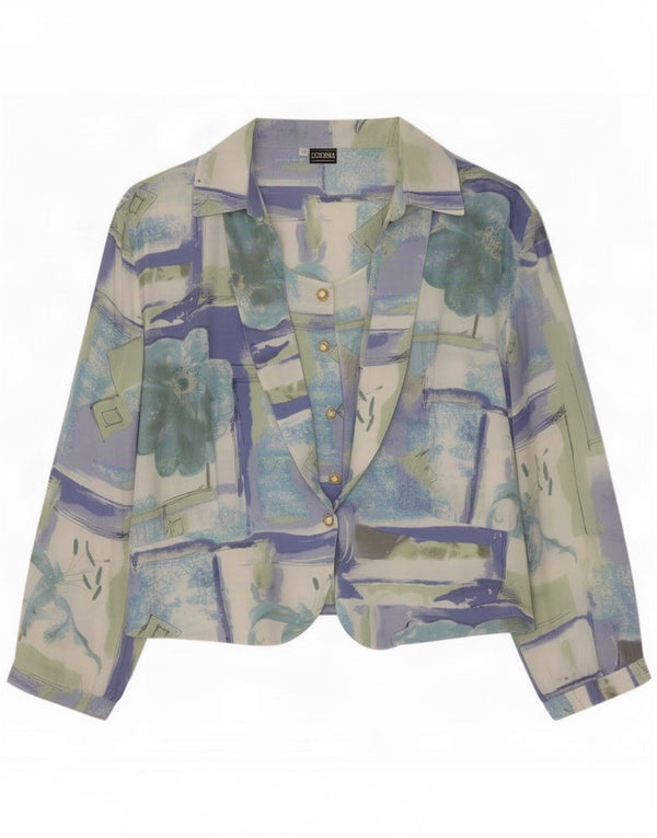 Blusa camisera Lorena para mujer con estampado abstracto IT 47 Large Multicolor