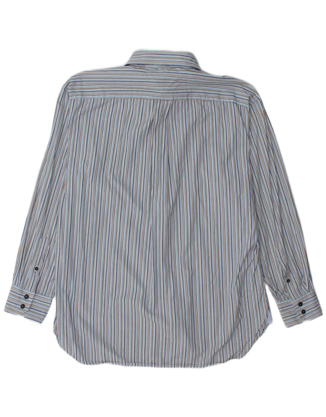 TOMMY HILFIGER Mens Shirt Large Blue Striped Cotton