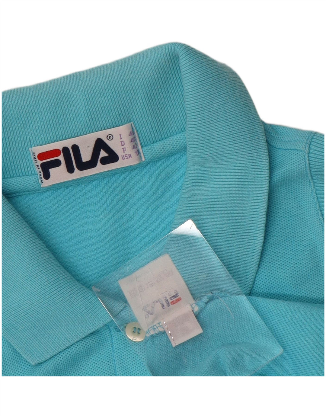 FILA Polo sin mangas para mujer IT 46 Algodón azul grande