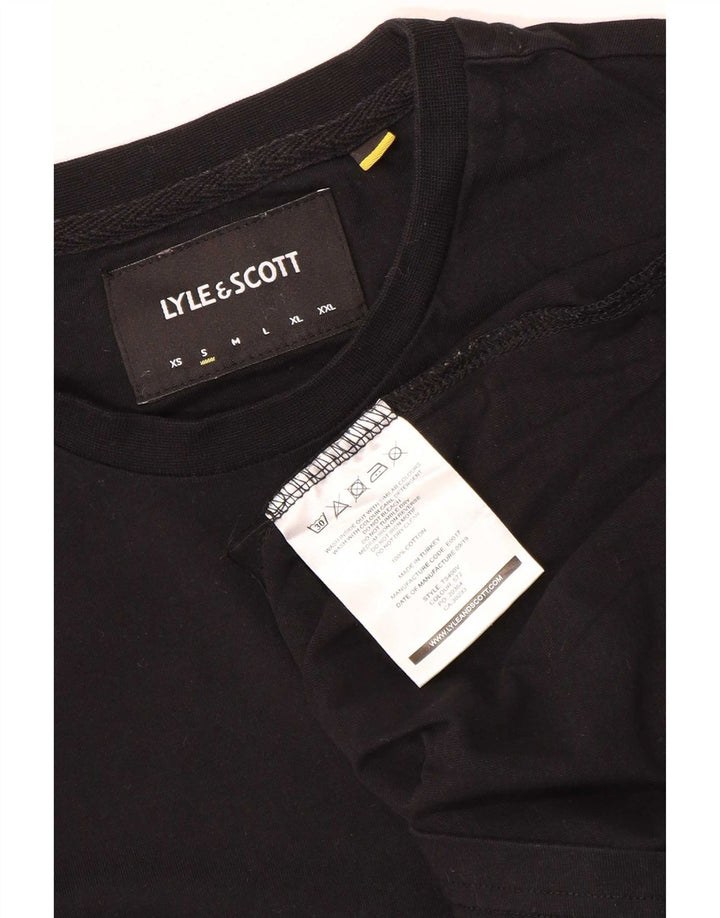 Lyle & Scott - Camiseta para hombre, talla pequeña, algodón negro