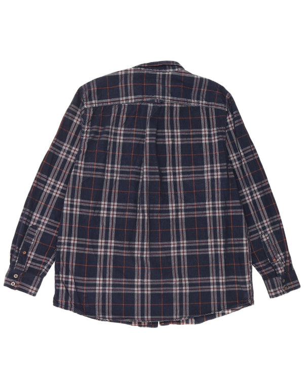 Crew Clothing Camisa de corte clásico de pana para hombre XL Algodón a cuadros azul marino