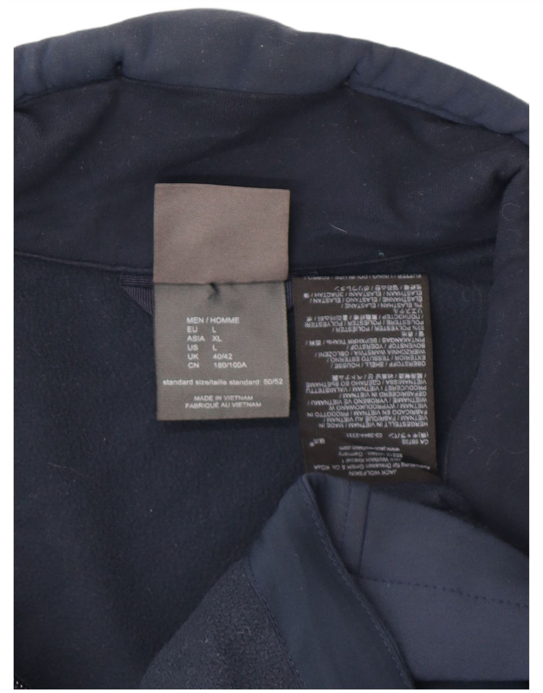 Jack Wolfskin Chaqueta cortavientos para hombre UK 40 Grande Azul marino Poliéster