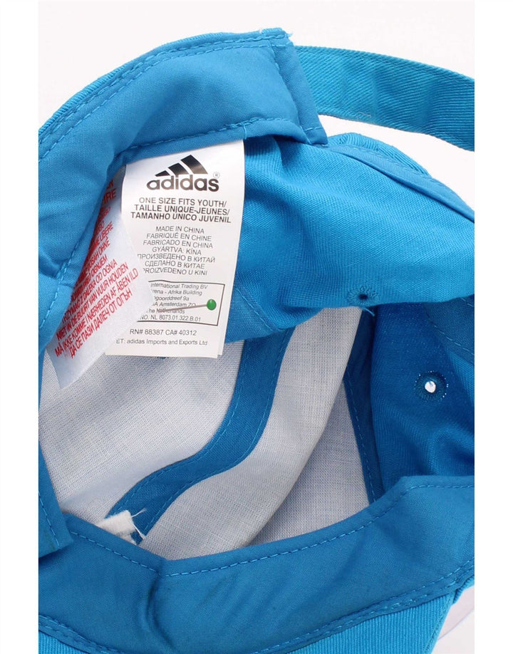Adidas - Gorra de béisbol para niño, talla única, algodón azul