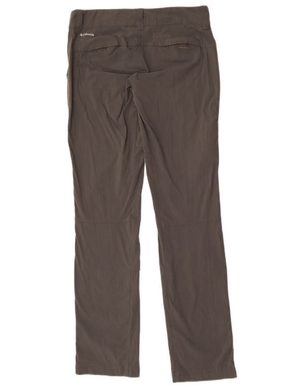 Columbia Pantalones cargo rectos para mujer US 4 Small W30 L33 Nylon gris