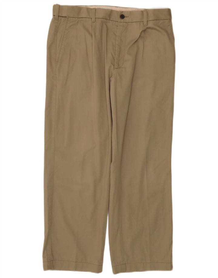 MARKS & SPENCER Pantalón chino recto para hombre W34 L29 Algodón beige