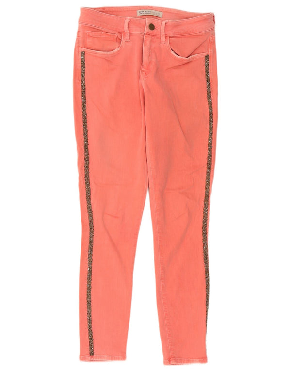 Zara Vaqueros pitillo para mujer EU 38 Small W28 L27 Rosa