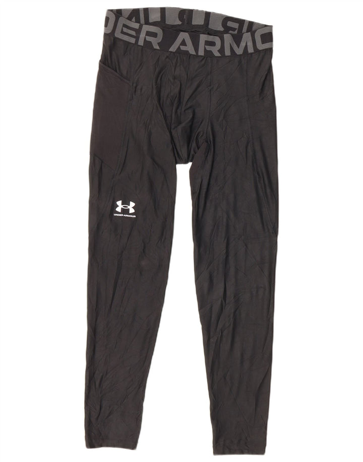 Under Armour Calzas estampadas Heat Gear para hombre, talla grande, color negro