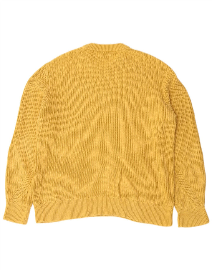 Marks & Spencer - Jersey de cuello redondo para hombre, talla grande, algodón amarillo