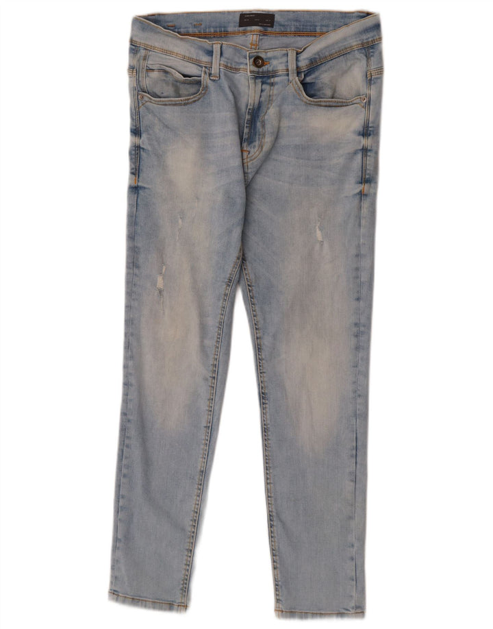 Zara Mens Slim Jeans EU 40 Medium W31 L26 Algodón Azul