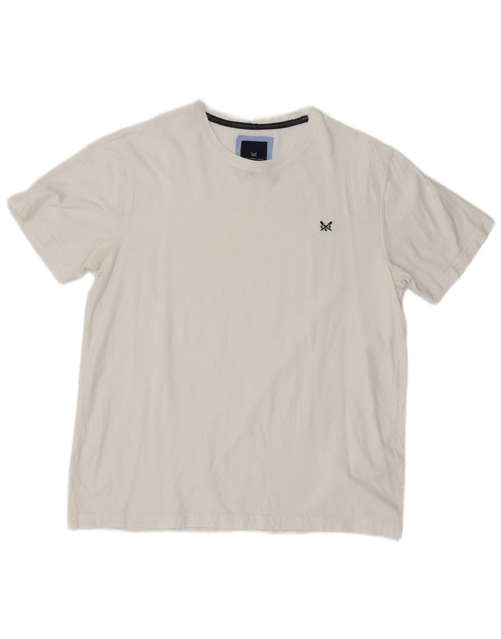 Crew Clothing - Camiseta para hombre, talla grande, algodón blanco