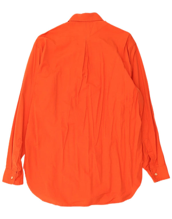 Camisa Enrico Coveri Hombre Talla 41 Grande Naranja Algodón
