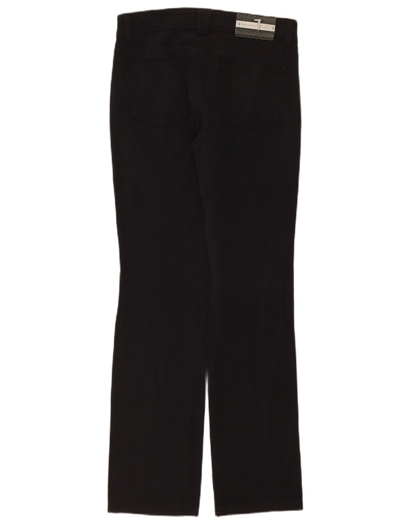 Pantalón Casual Mujer Trussardi Recto W26 L30 Negro Algodón