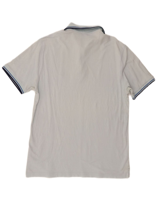 Fred Perry Mens Polo Shirt Large Blue Cotton