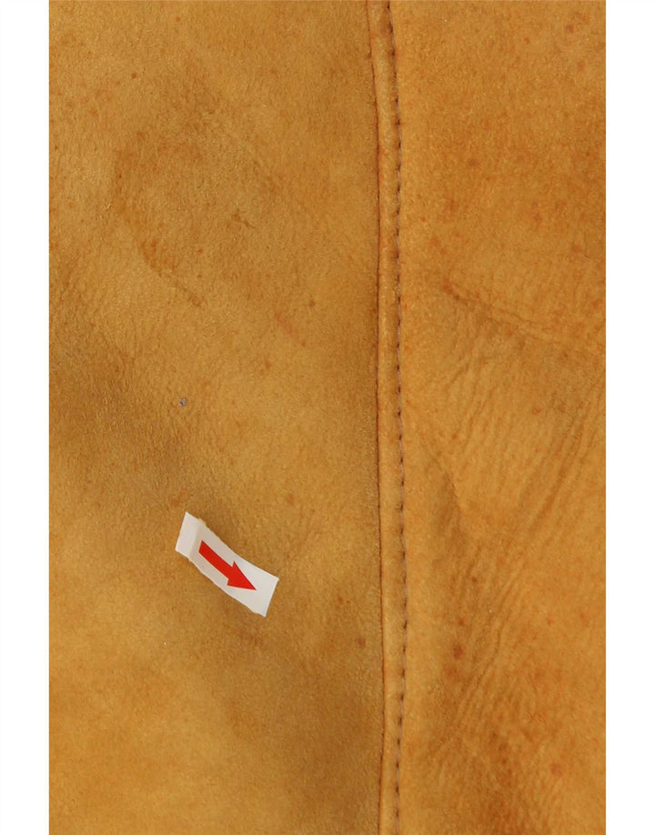 Vintage hombres shearling chaqueta IT 50 grande beige shearling