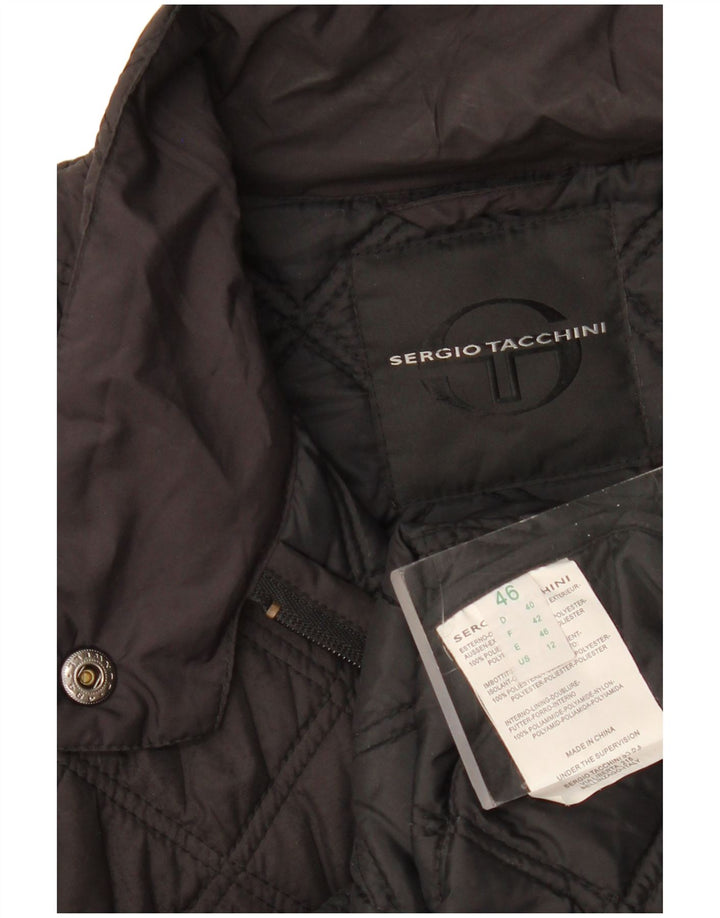 Sergio Tacchini Chaqueta acolchada para mujer IT 46 Grande Poliéster negro