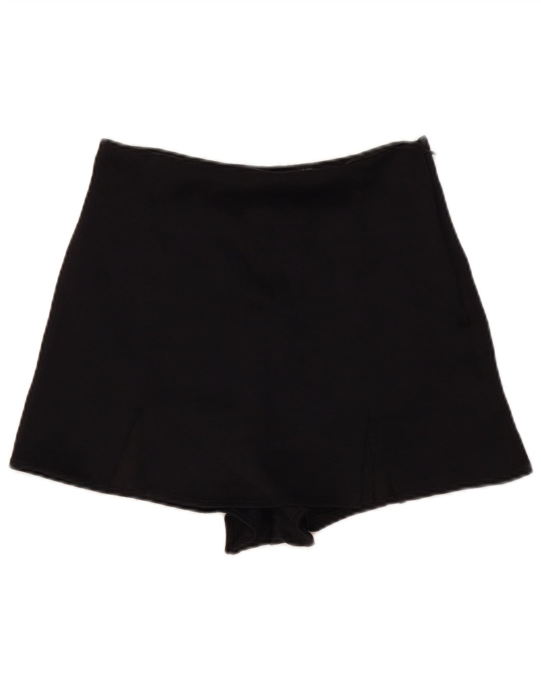 Zara Mujer Falda Pantalón UK 10 Small Viscosa Negra