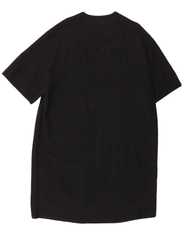 Cos Vestido tipo jersey de manga corta extragrande para mujer UK 10 Small Lana negra