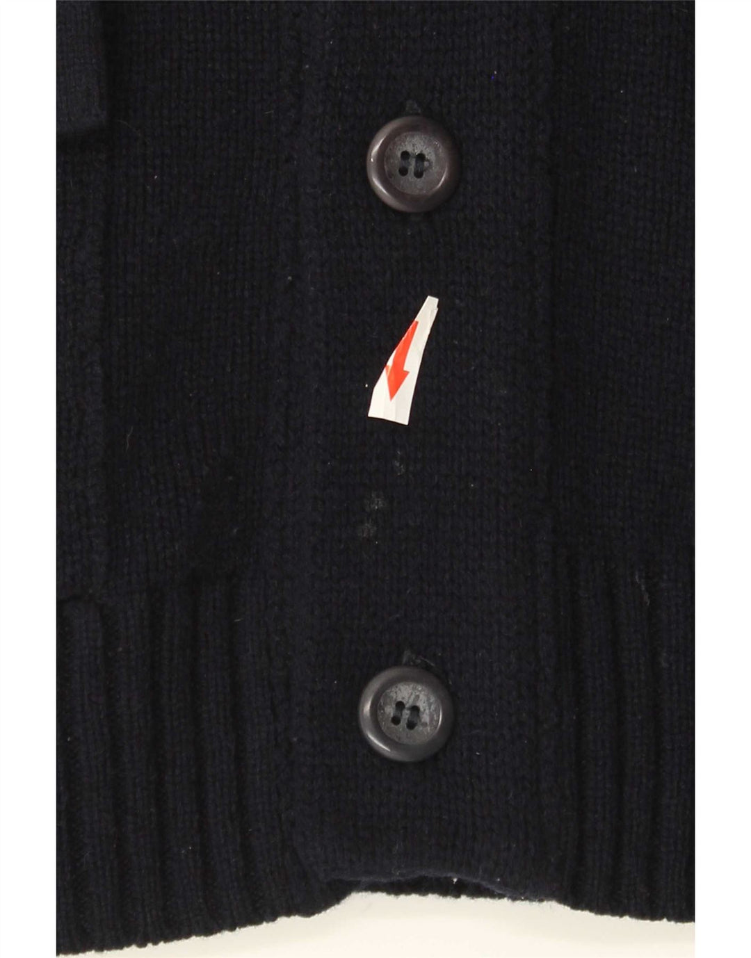 Lyle & Scott Cárdigan para hombre de lana de cordero azul marino mediano
