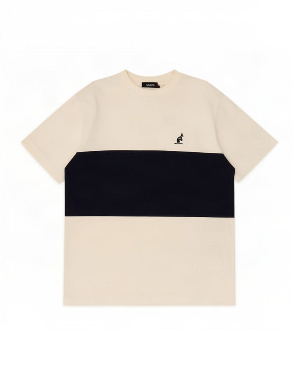 AUSTRALIAN L'ALPINA Mens T-Shirt Top XL White Colourblock Cotton